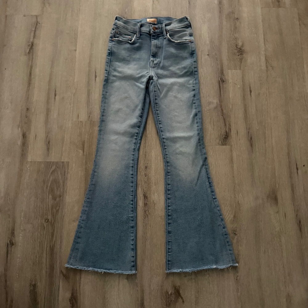 MOTHER Flare Jeans in Light Blue